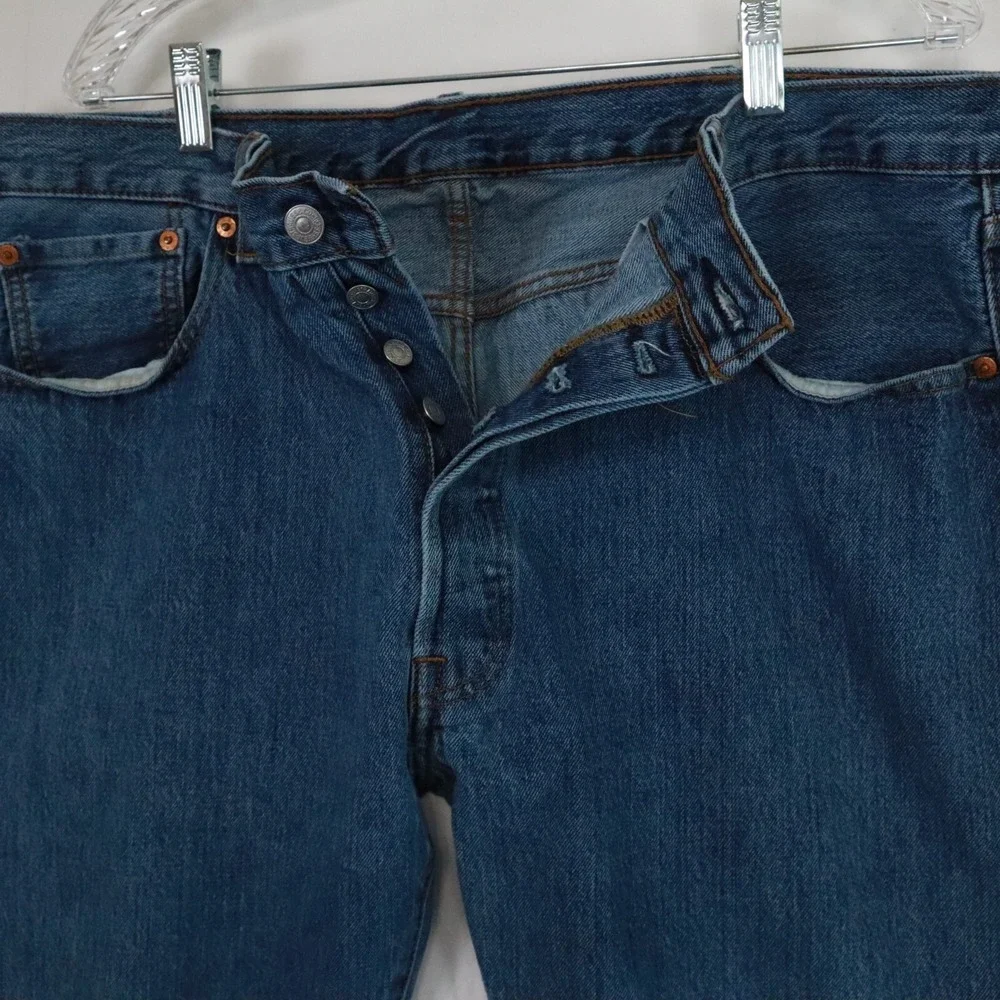 Levi's 501 Jeans Mens 40x32 Original Fit Button Fly 5-Pocket Cotton‎ Denim Blue